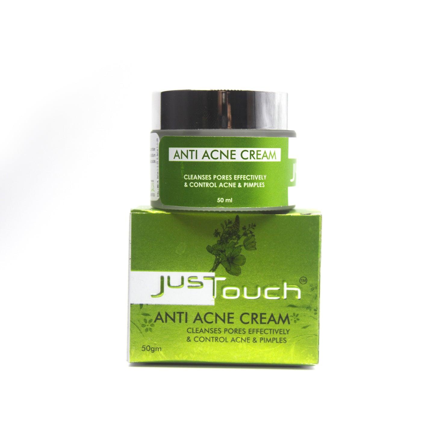 Just Touch Anti Acne Cream jar and box
