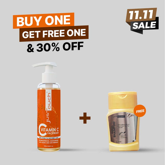 JustTouch Vitamin C Face Wash with Free Herbal Shampoo