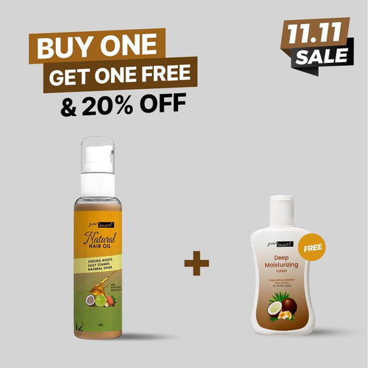 natural hair care oil with free 100ml moisturizing lotion with 20% off 11 11 sale on skincare