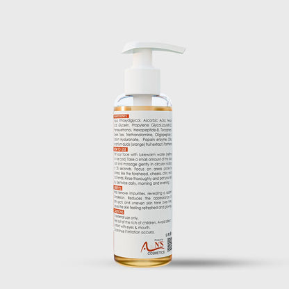 Cosmetic bottle with pump of Vitamin C Face Wash by JusTouch