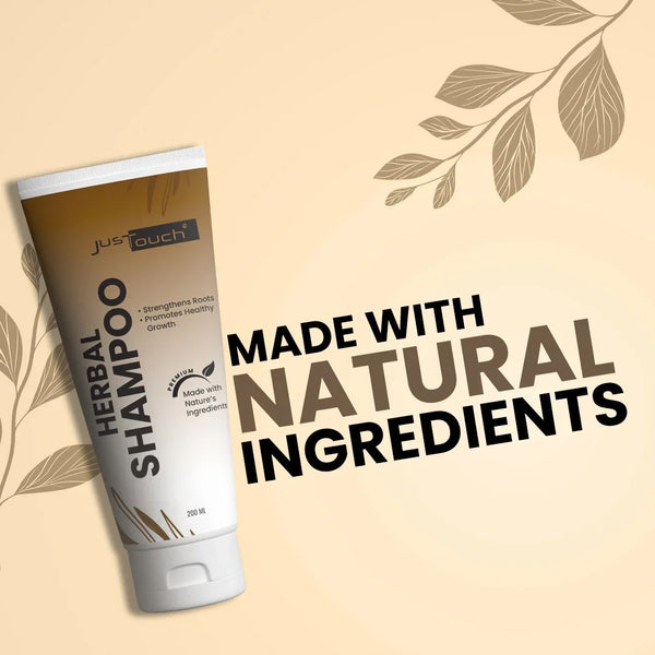 JusTouch Herbal Shampoo enriched with natural herbs