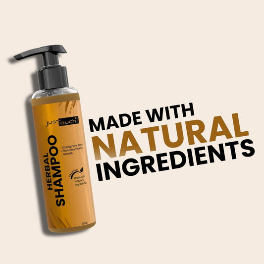 JusTouch Herbal Shampoo with organic ingredients