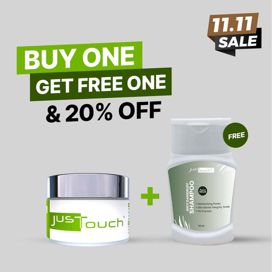 JustTouch Anti Acne Cream with Free Anti-Dandruff Shampoo