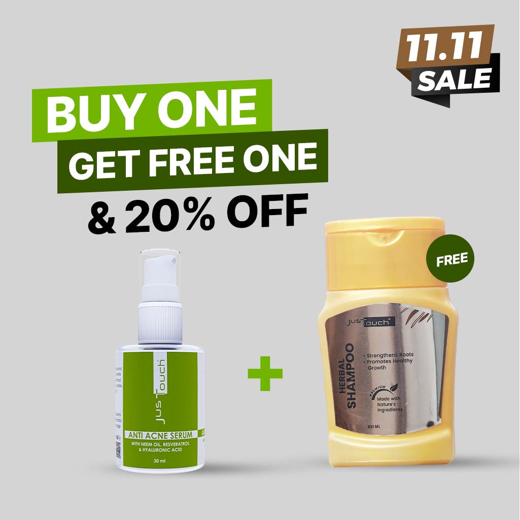 JustTouch Anti Acne Serum with Free 100ml Herbal Shampoo