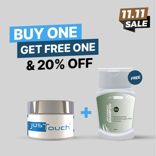 JustTouch Brightening Cream with Free Anti-Dandruff Shampoo