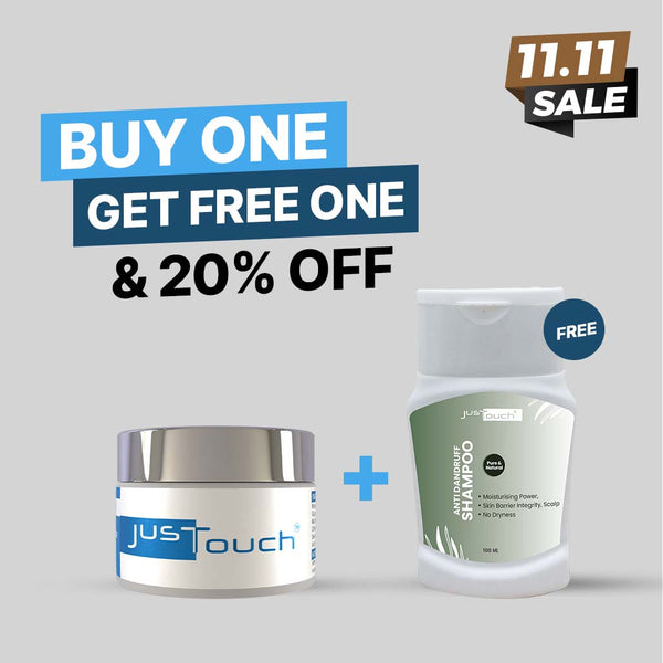 JustTouch Brightening Cream with Free Anti-Dandruff Shampoo