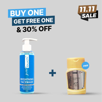 JustTouch Brightening Face Wash with Free Herbal Shampoo