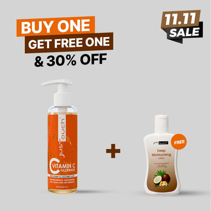 JustTouch Vitamin C Face Wash with Free Moisturizing Lotion