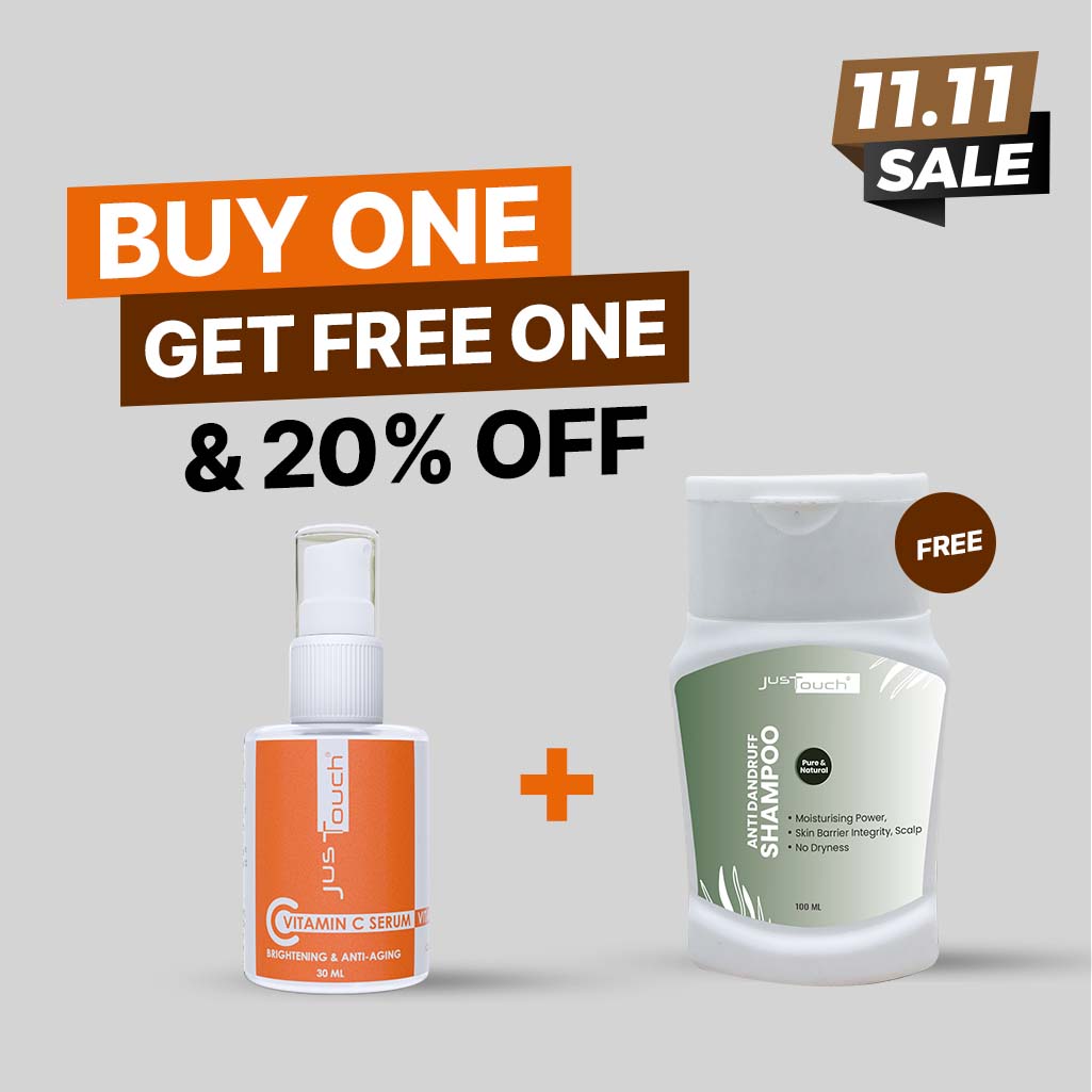 JustTouch Vitamin C Serum with Free Anti-Dandruff Shampoo