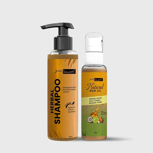 Natural Hair Growth Duo Kit | Herbal Hair Growth Shampoo + Natural Hair Oil
