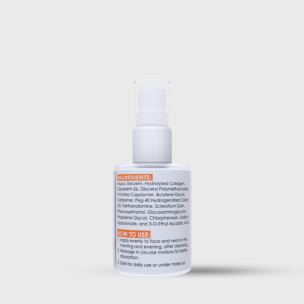 JusTouch Vitamin C Serum with label on a white background