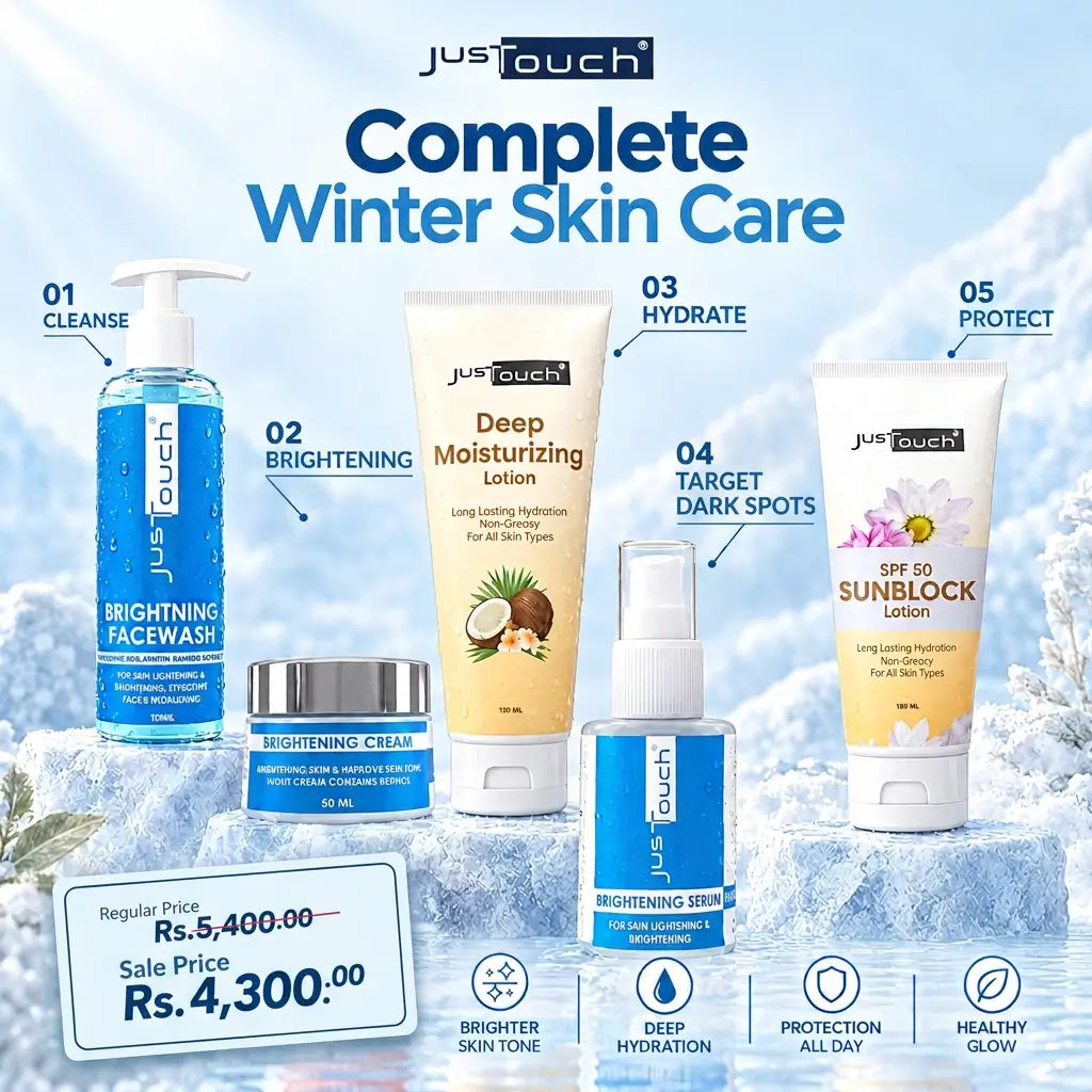 Winter skincare products bundle for dry skin care