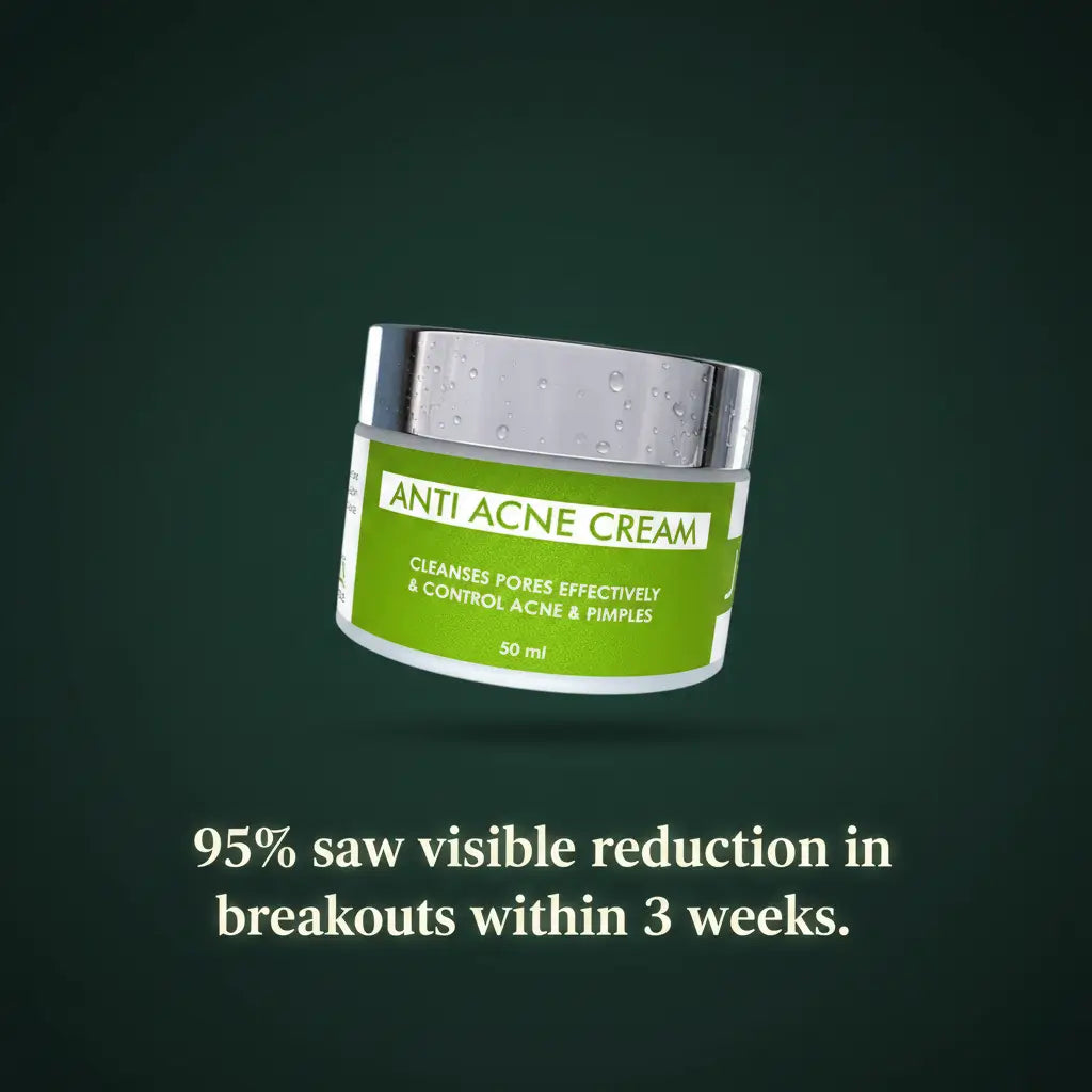 Anti Acne Cream by JusTouch Skincare – 95% users saw visible reduction in breakouts within 3 weeks – halal dermatologist-tested acne treatment cream Pakistan
