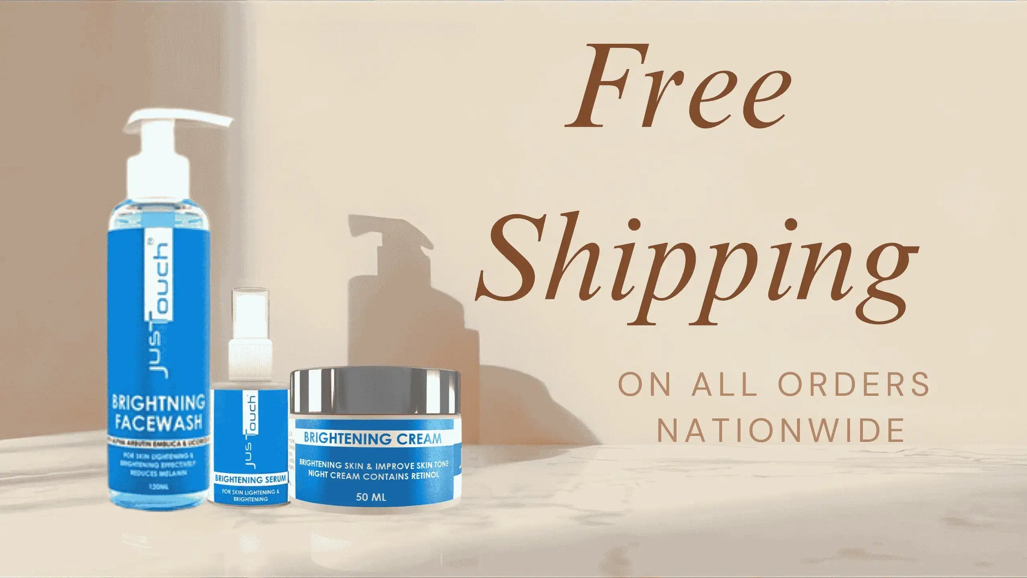 free delivery nationwide offer by justouch