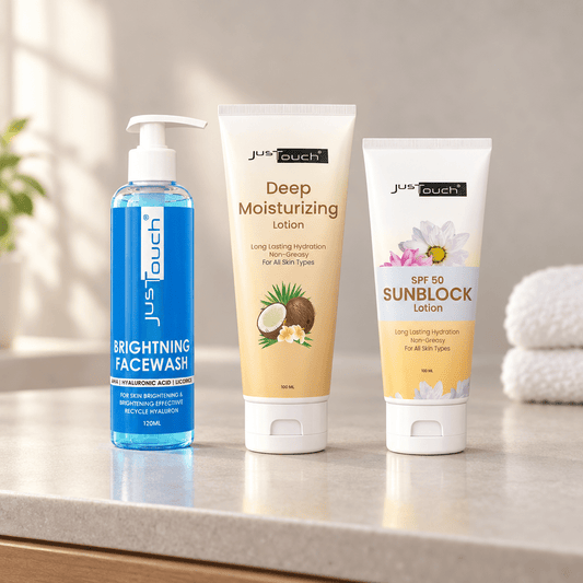 Morning Glow Routine (3-Step) Brightening Face Wash + Moisturizer + SPF 50