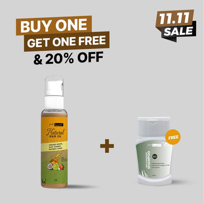 natural hair care oil with free 100ml anti-dandruff with 20% off 11 11 sale on skincare