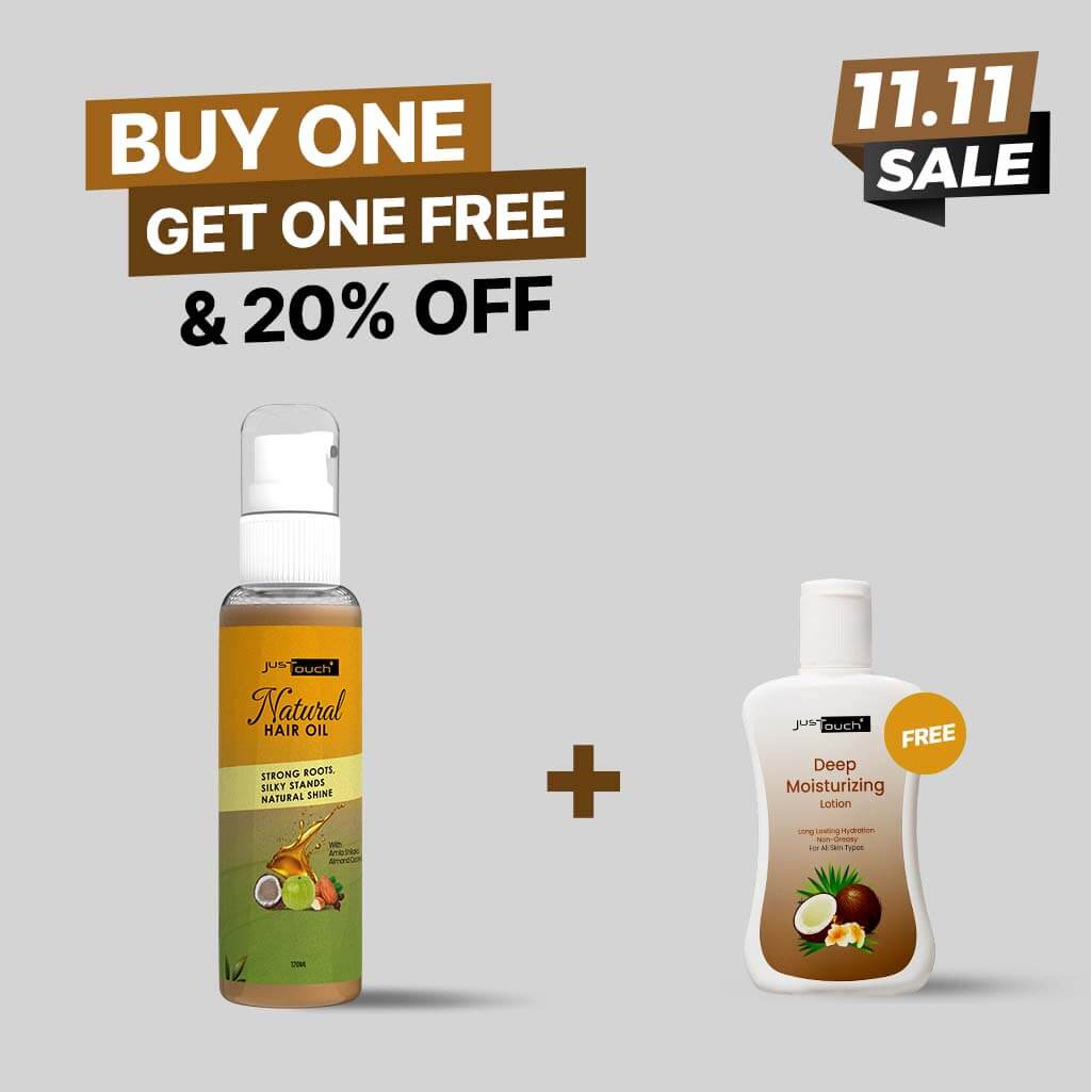 natural hair care oil with free 100ml moisturizing lotion with 20% off 11 11 sale on skincare