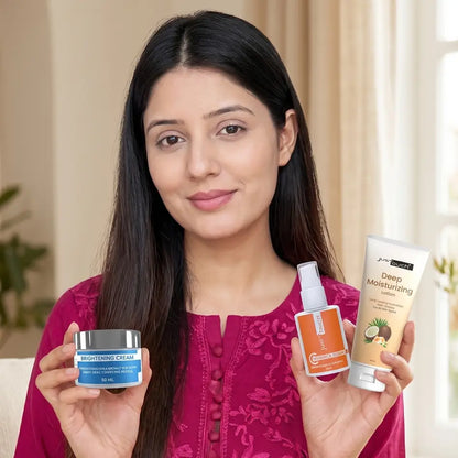 pakistani model holding justouch products
