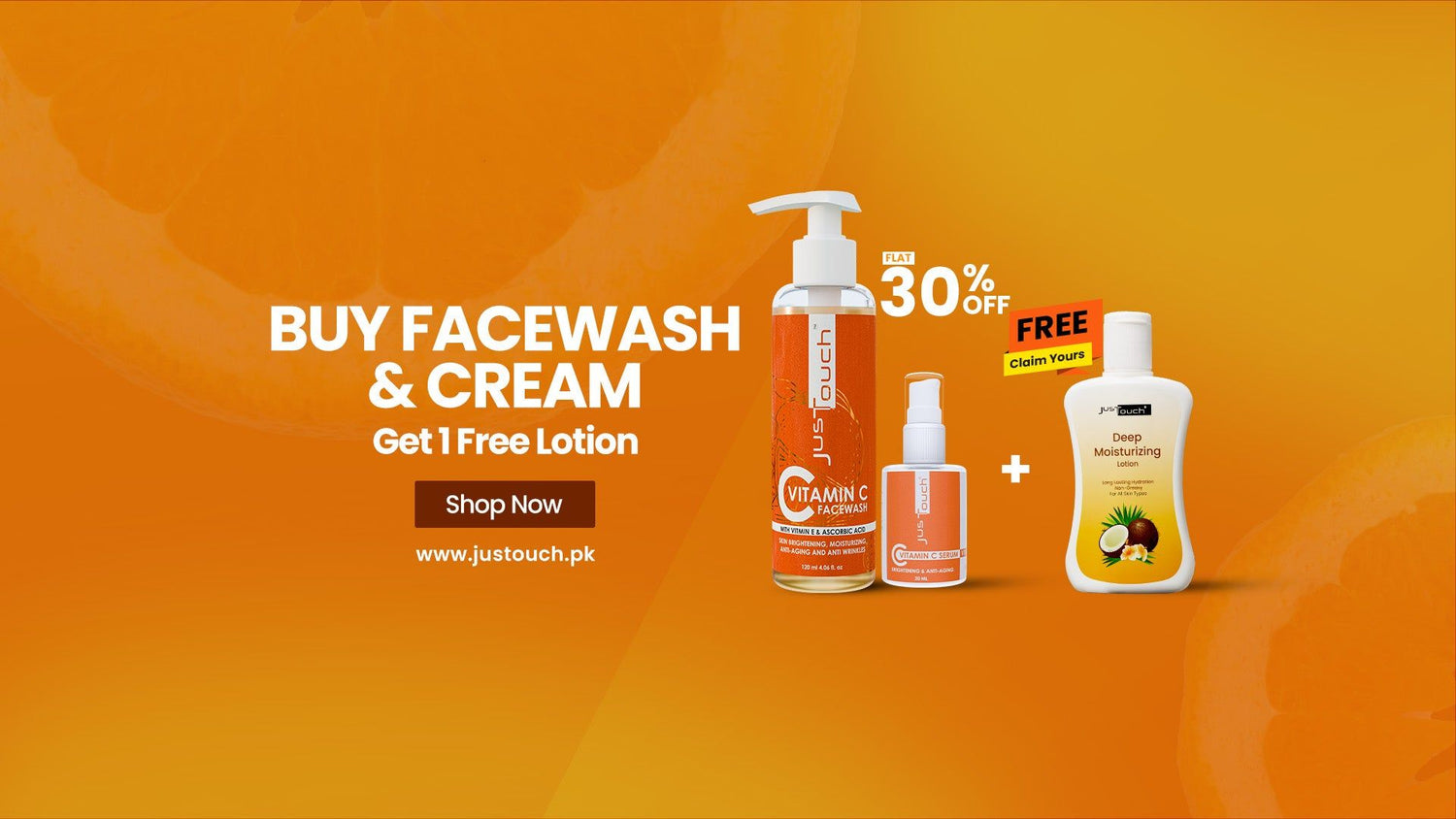 Vitamin C face wash with serum 30% off